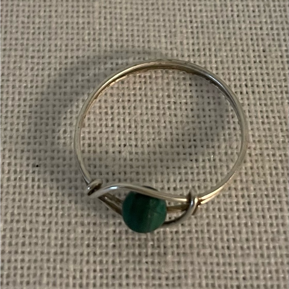 Sterling Silver Bohemian Handmade Evil Eye Pinky Ring  Size 5